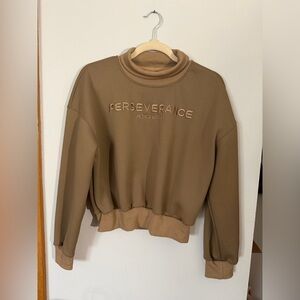 Perseverance Women's Brown Cowl Neck Sweater